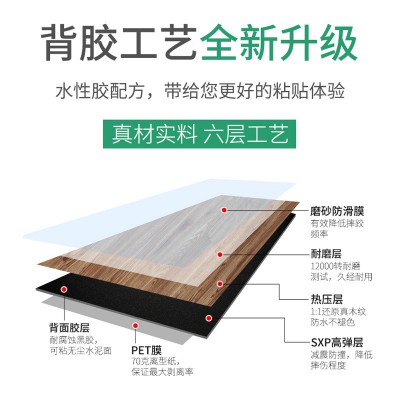 赛高PVC自粘地板贴家用加厚耐磨环保塑胶地板 【1箱等于5平方】